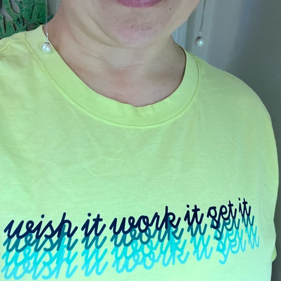 MEW NEON YELLOW MOTIVATIONAL QUOTE TEE T SHIRT - Picture 2 of 10